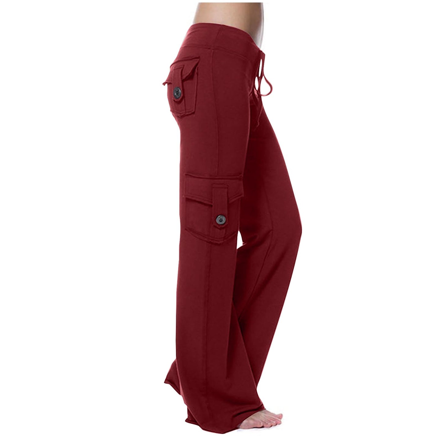 Hvyesh Cargo Pants Women High Waisted Plus Size Stretch Women's Cargo Pants WhiteWine Plus Size 4X
