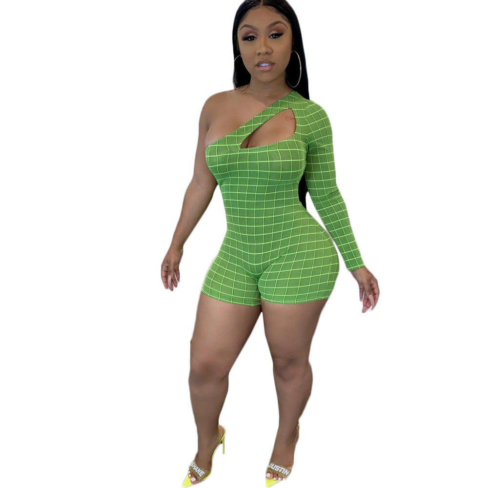 Lattice Hollow One-Piece Jumpsuit for Plus Size Women
