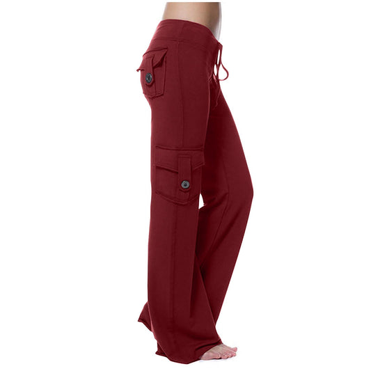 Hvyesh Cargo Pants Women High Waisted Plus Size Stretch Women's Cargo Pants WhiteWine Plus Size 4X
