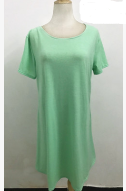 Plus Size Loose Fit Solid Color Dress