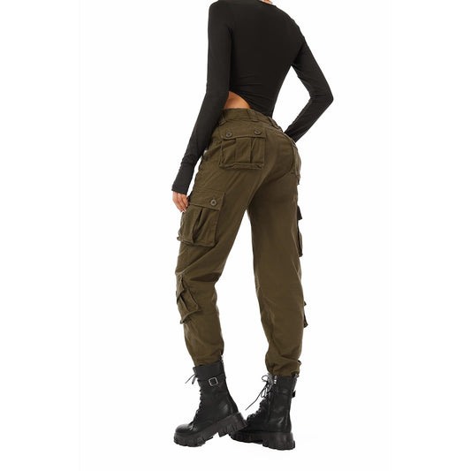 Raroauf Womens Plus Size Cargo Pants Relaxed Stretch Travel Work Pants with 8 Pockets Brown (US 20 Waist)