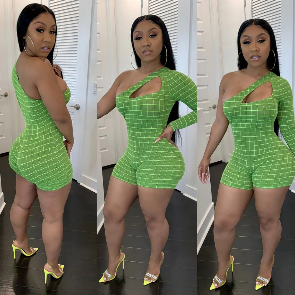 Lattice Hollow One-Piece Jumpsuit for Plus Size Women