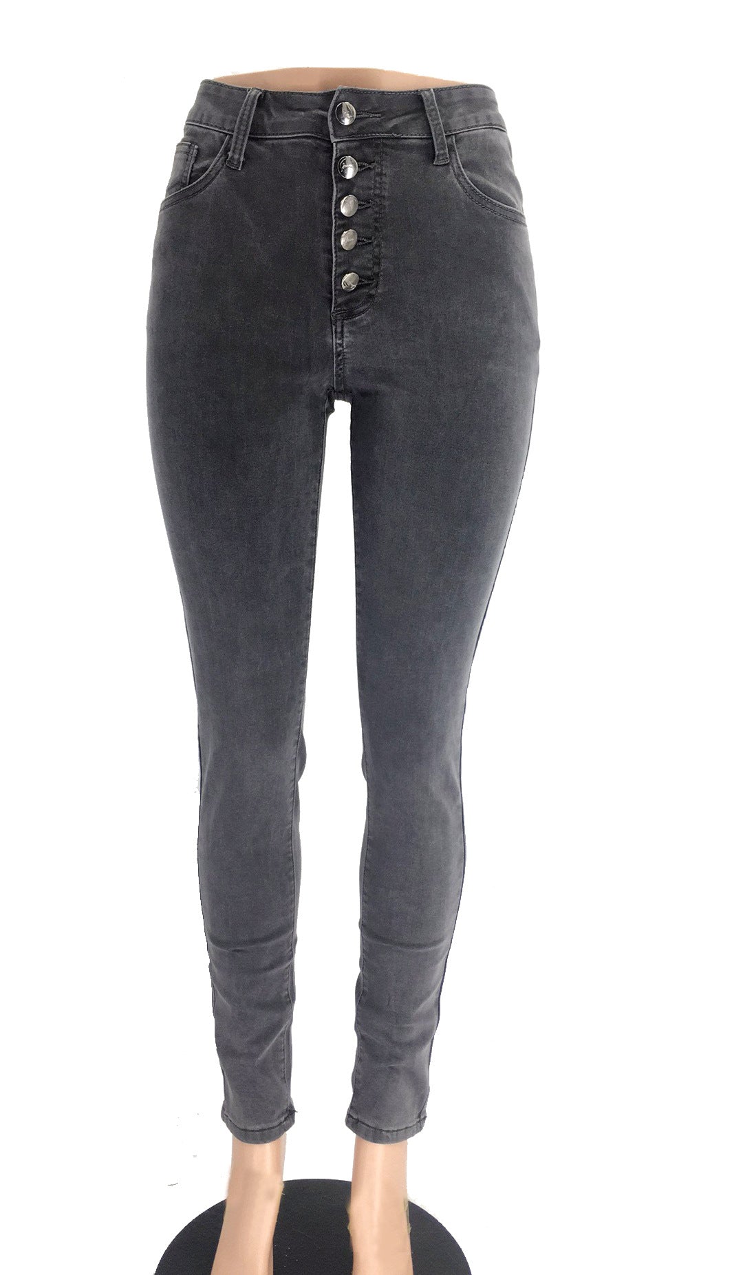 Stylish High-Waisted Long Denim Pants for Plus Size Women