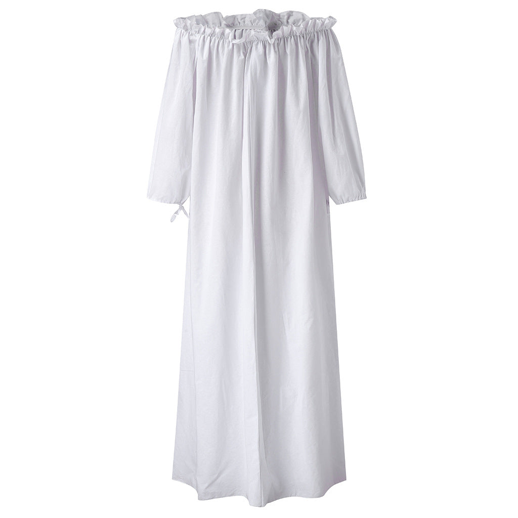 Women's Casual Plus Size Off-Shoulder Dress