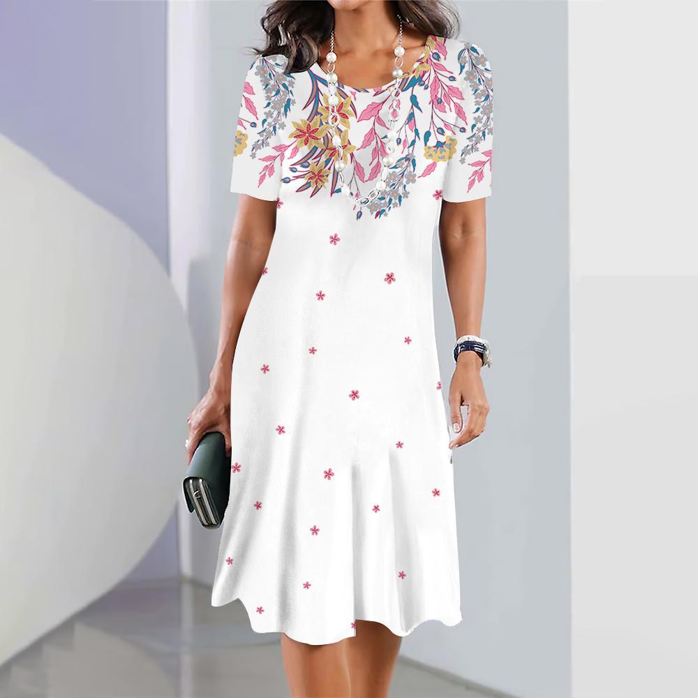 Women's Plus Size Floral 3D Printed Dress