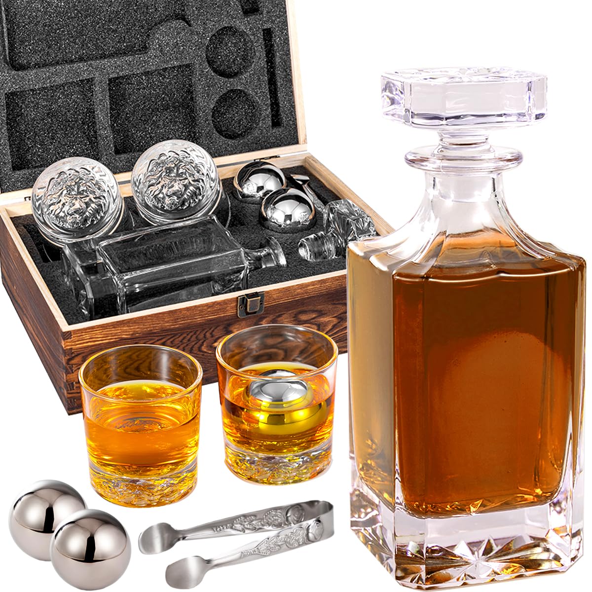 Lion Decanter Gift Set