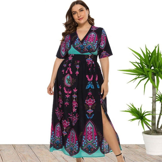 Plus Size Women's Summer Dress - European & American Style