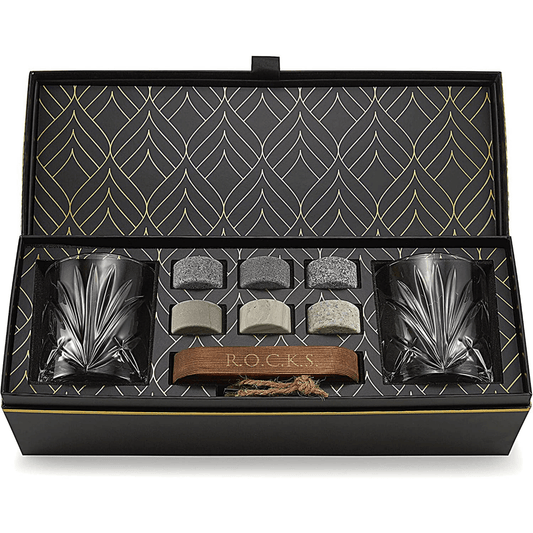 The Connoisseur Set | Premium Whiskey Stones & Glass Gift Box