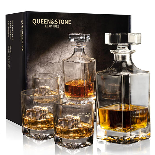 The Reserve Set | Square Whiskey Decanter Set