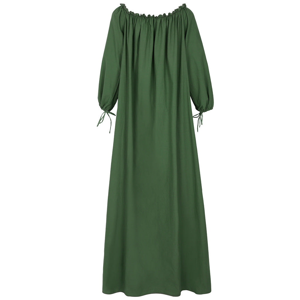 Women's Casual Plus Size Off-Shoulder Dress