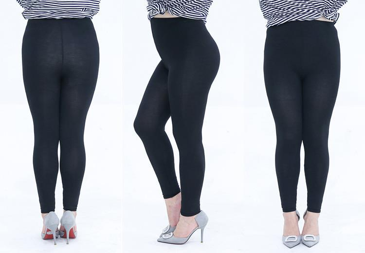 Plus Size Stretchy Ankle Leggings for Women