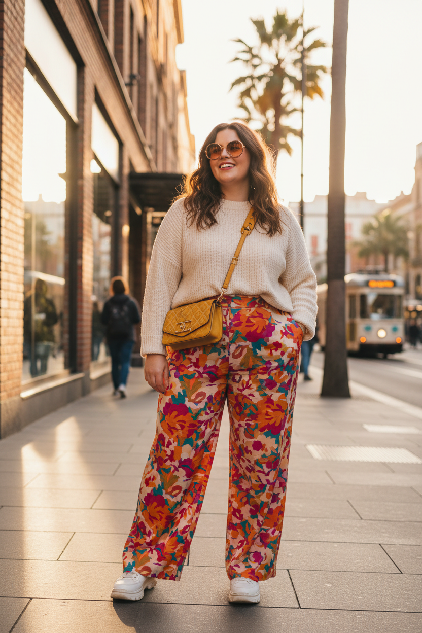 Plus Size Fashion Lifestyle Single Model